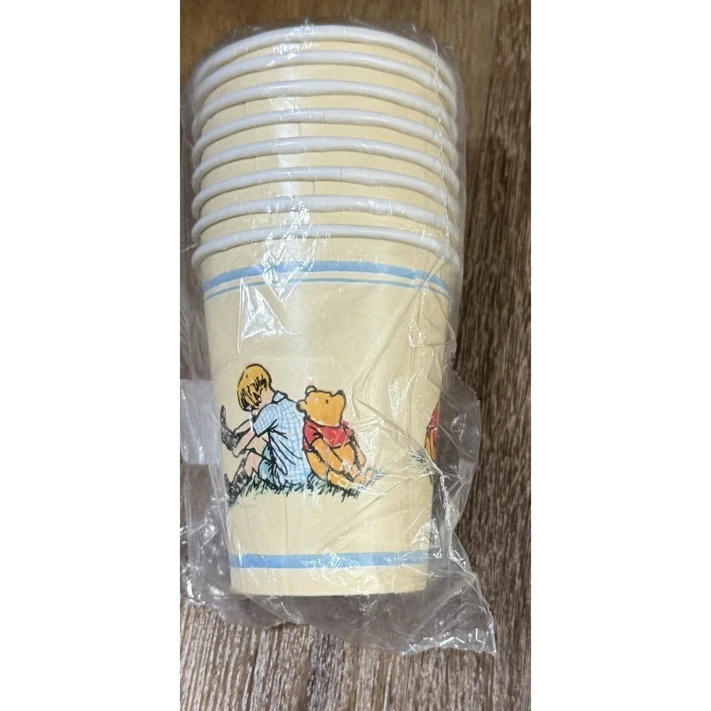 VTG Hallmark Winnie The Pooh PaperCups 1986 Set of 8 New In Package Rare